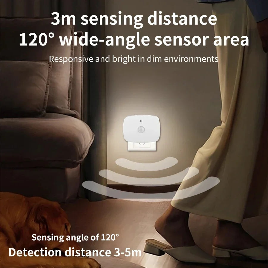 Smart Sensor Night Light | Motion and Light Detection | 3 Color Options | EU Plug | Energy Efficient & Automatic