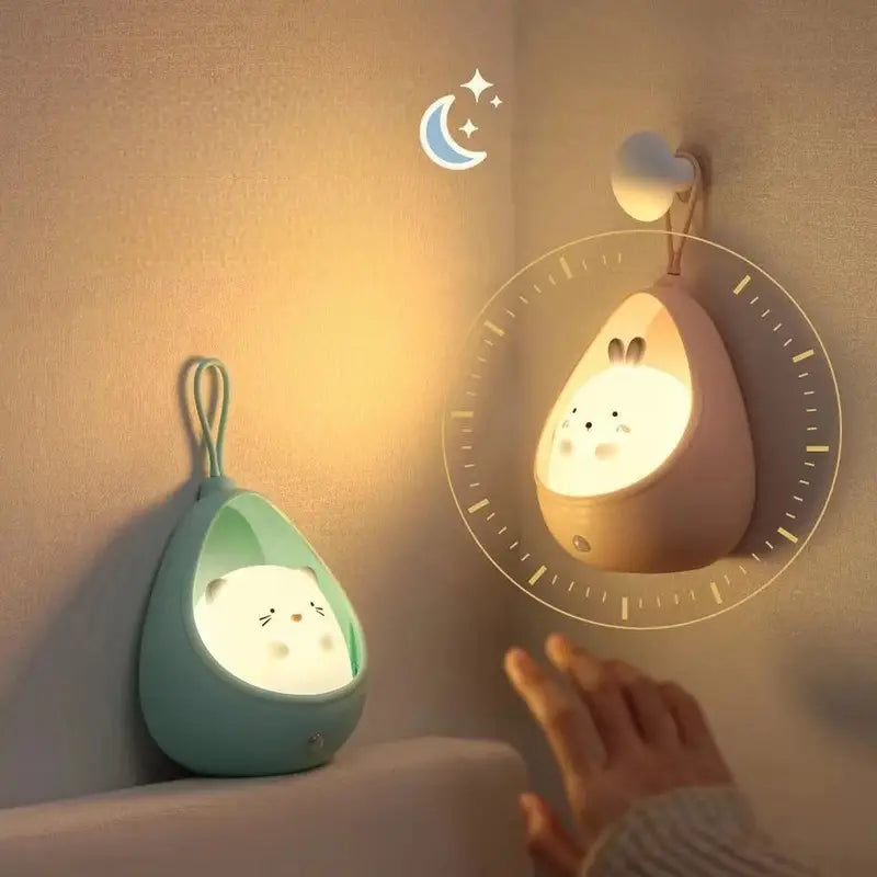 Cat-Shaped Night Lamp - Soft Glow Animal Light