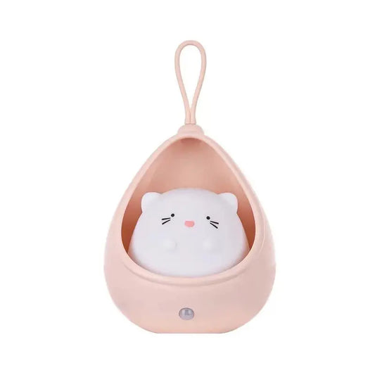 Cat-Shaped Night Light for Kids - Soft Glow Animal Lamp