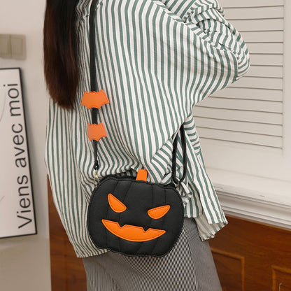 Minimalistic Halloween Shoulder Bag – Solid Color Messenger Tote