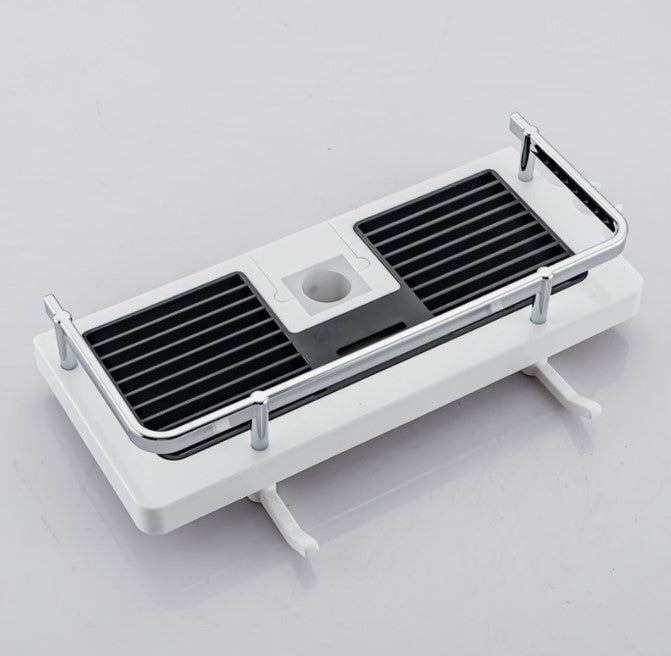 Shower Storage Organizer for Rail - No Drill Bathroom Shelf Caddy