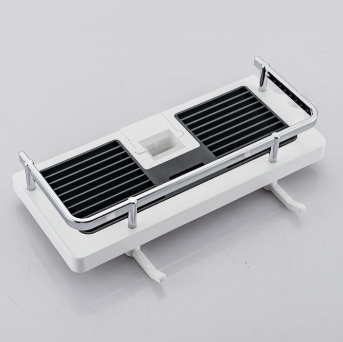 Shower Storage Organizer for Rail - No Drill Bathroom Shelf Caddy