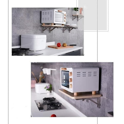 Space-Saving Folding Shelf Bracket for Versatile Use