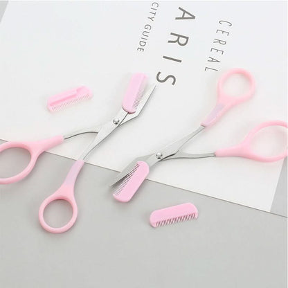 Mini Trimmer with Comb and Scissors for Eyebrow Grooming