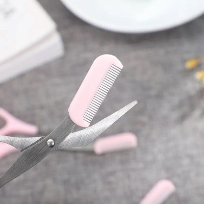 Mini Trimmer with Comb and Scissors for Eyebrow Grooming