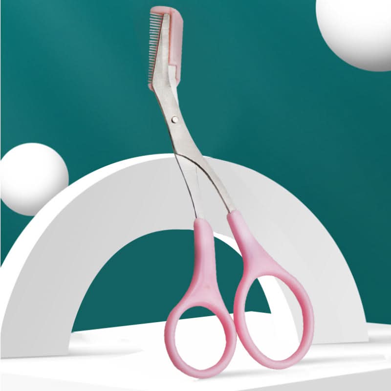 Mini Trimmer with Comb and Scissors for Eyebrow Grooming