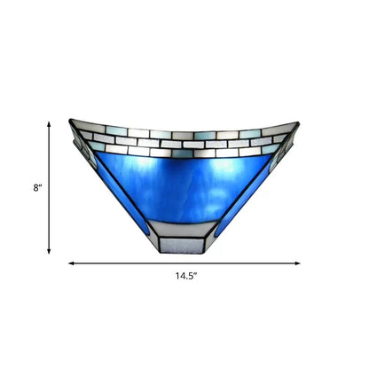 Tiffany Stained Glass Shade Wall Sconce for Indoor Living Room Lighting