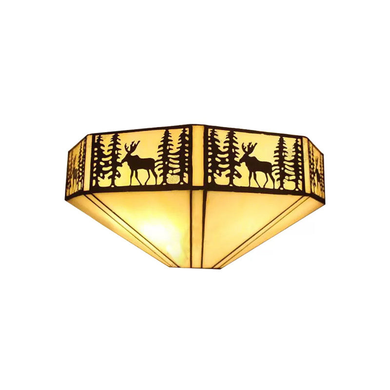Tiffany Stained Glass Shade Wall Sconce for Indoor Living Room Lighting