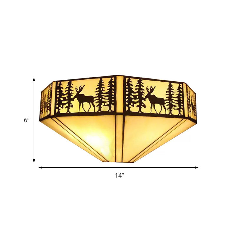 Tiffany Stained Glass Shade Wall Sconce for Indoor Living Room Lighting