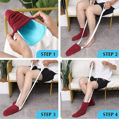 SockEase Helper Tool for Effortless Sock Wearing