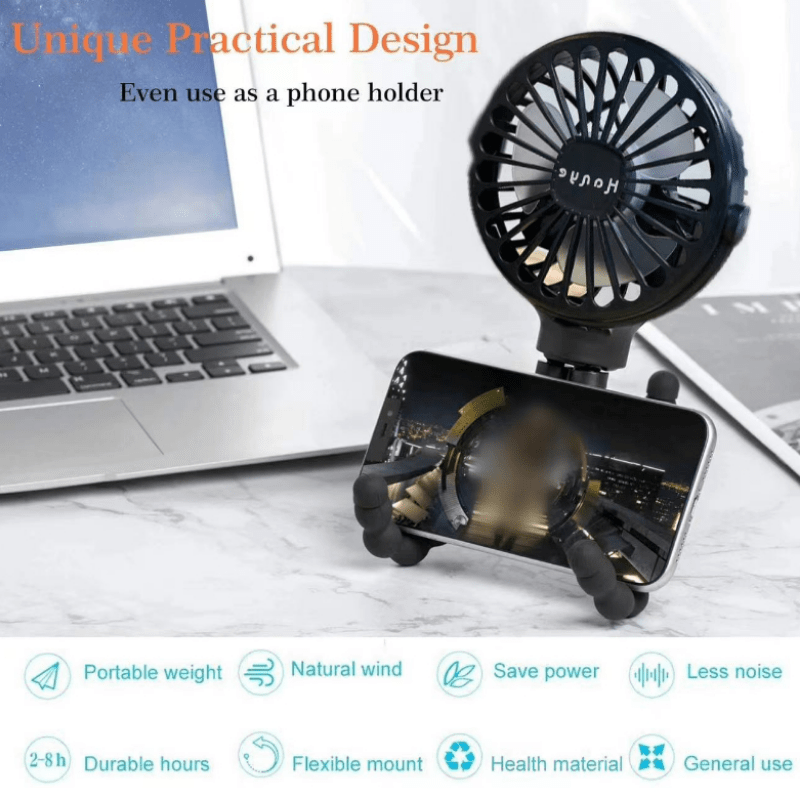 Compact Personal Fan for On-the-Go Cooling