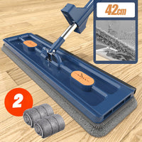 Blue mop + 2 cloths