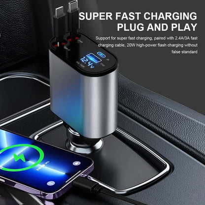 Retractable Car Charger for Vehicles – Universal Fast Charging 80 cm