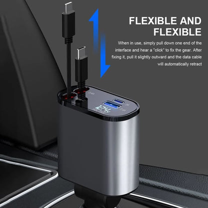 Retractable Car Charger for Vehicles – Universal Fast Charging 80 cm