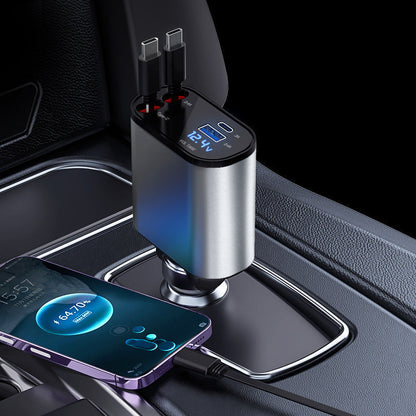 Retractable Car Charger for Vehicles – Universal Fast Charging 80 cm