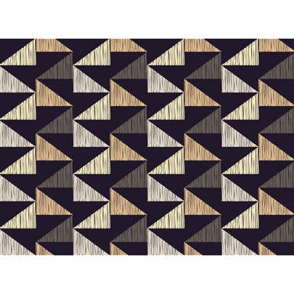 Modern Geometric Triangle Area Rug in Black – Stain-Resistant Polyester