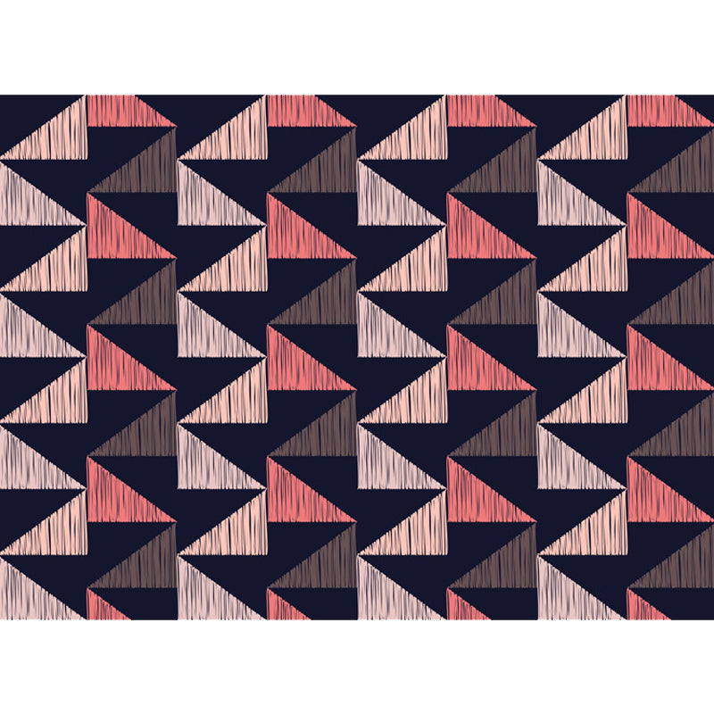 Modern Geometric Triangle Area Rug in Black – Stain-Resistant Polyester