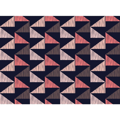 Modern Geometric Triangle Area Rug in Black – Stain-Resistant Polyester