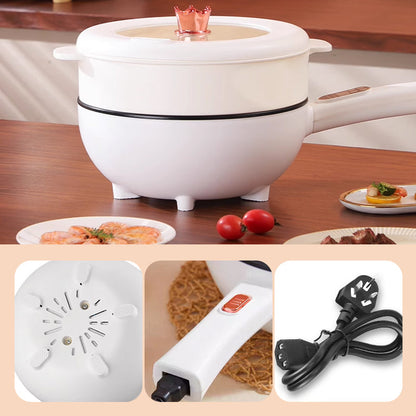 Compact Multi-Function Electric Skillet for Effortless Cooking