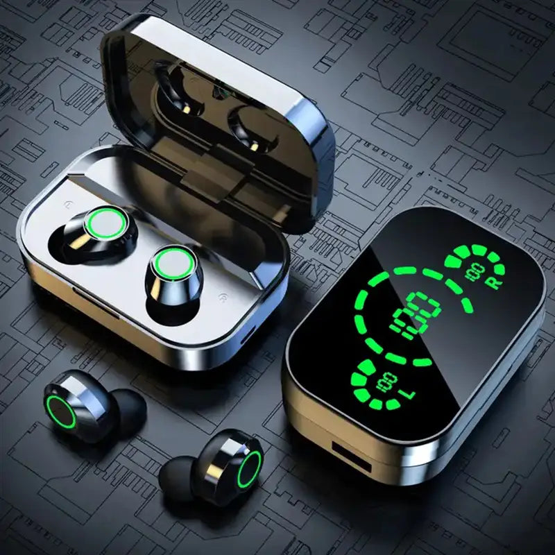Wireless In-Ear Headphones with Charging Case – UltraBass Sport Earbuds