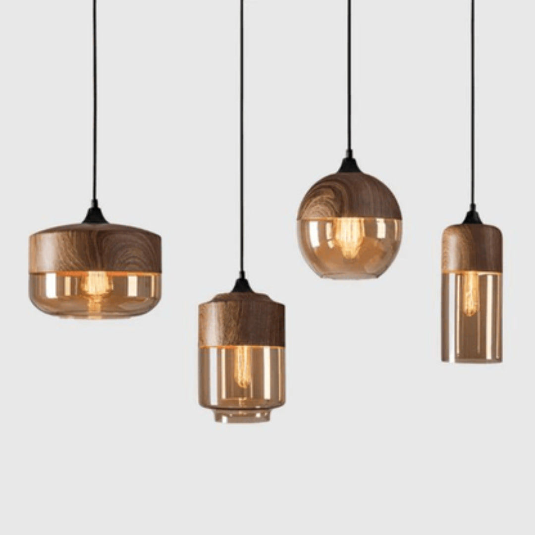 Wooden Ceiling Light Fixture with Nordic Inspired Design