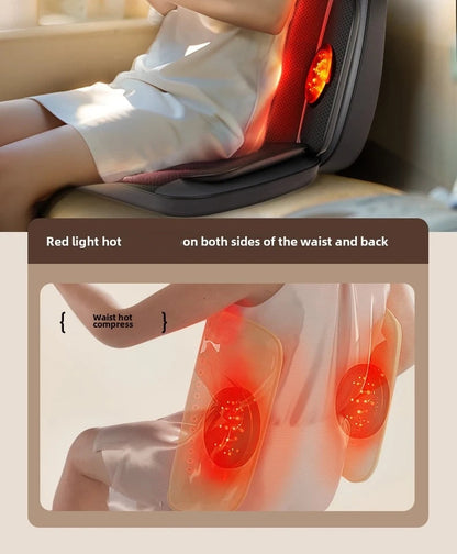 Heat-Enhanced Massage Cushion – Full Body Vibration for Office & Car