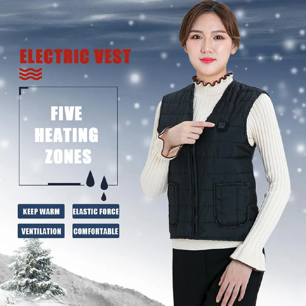 Infrared Heated Vest Jacket for Fall and Winter – Unisex