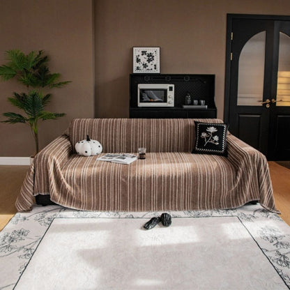 Chic Striped Chenille Sofa Protector