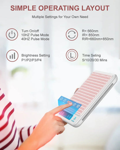 Near Infrared Light Therapy Lamp – 660nm & 850nm for Skin and Wellness