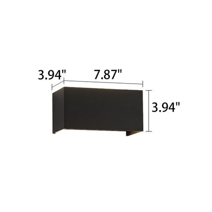 Contemporary Rectangular Waterproof LED Wall Light for Outdoor Use with Dual Light
