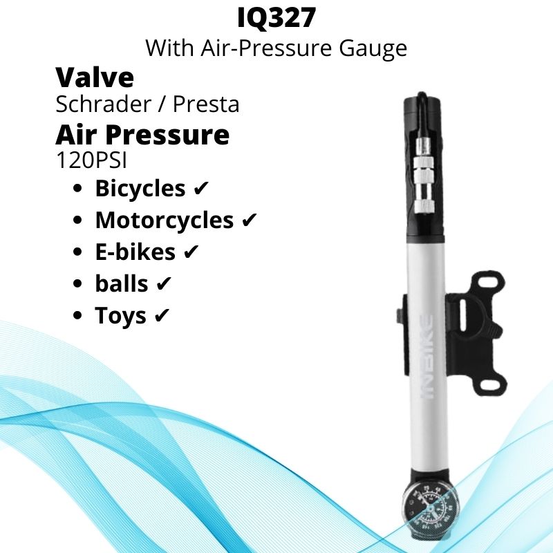 Compact Bicycle Pump - Portable Handheld Air Inflator