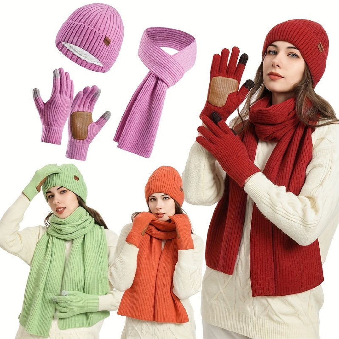 Cozy Knitted Winter Set - 3 Pieces for Warmth