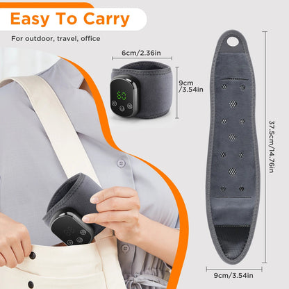 Heated Electric Wrist Brace with Vibration, Adjustable Strap & Timer