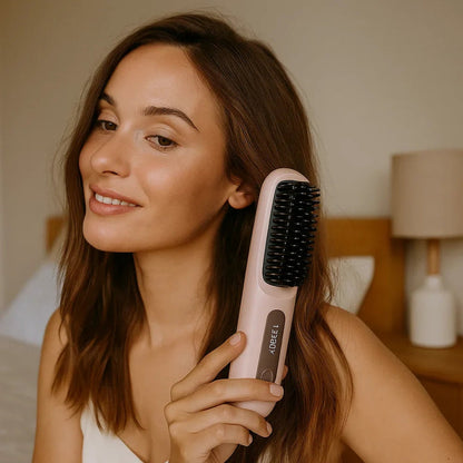 Straightening Brush with Heat – Quick Smoothing and Frizz Control