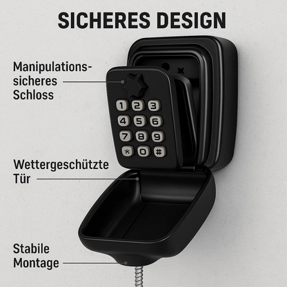 Weatherproof Key Box for Outdoor Use – Wall-Mounted Security Storage
