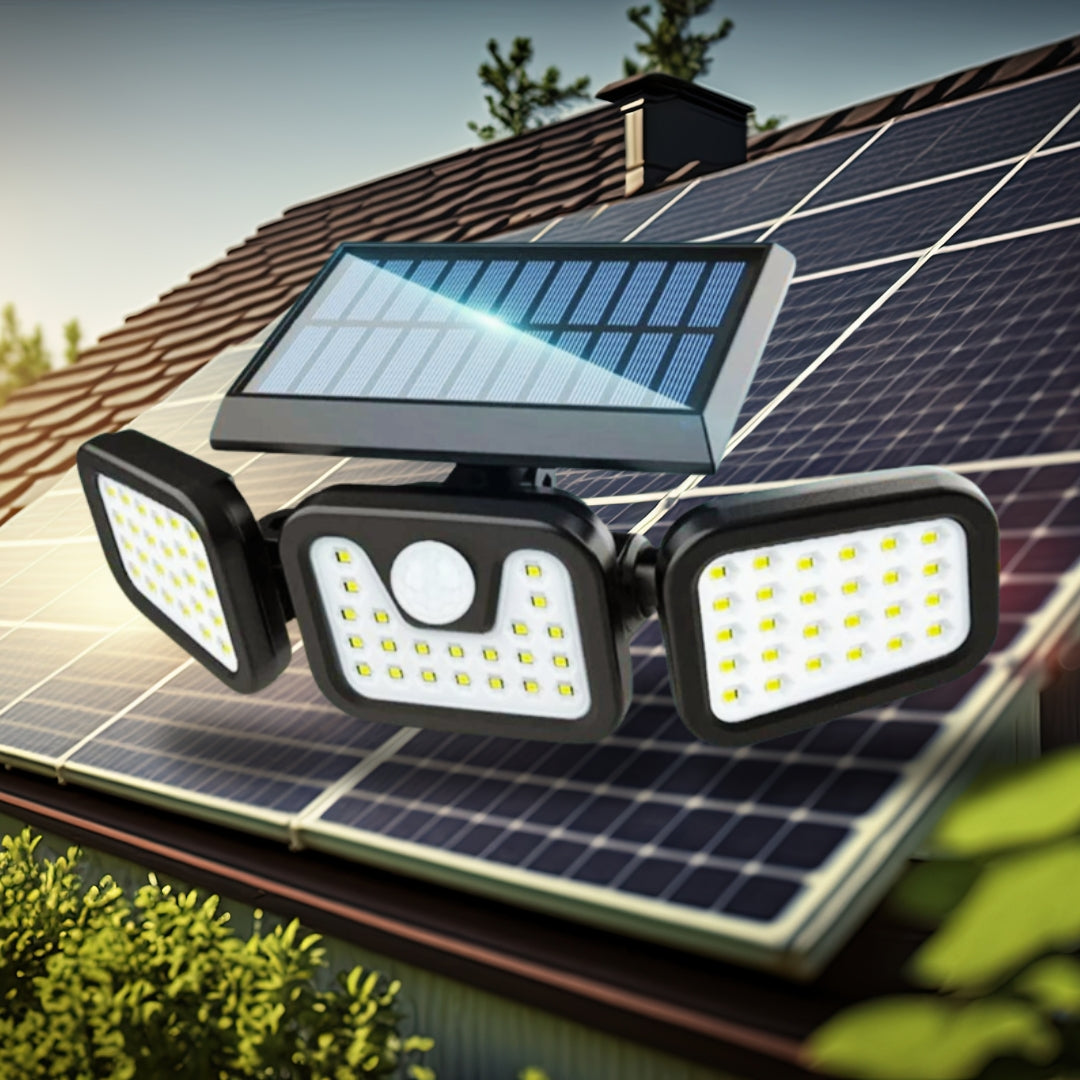 Triple LED Solar Wall Light – Illuminate Your Outdoor Space Efficiently