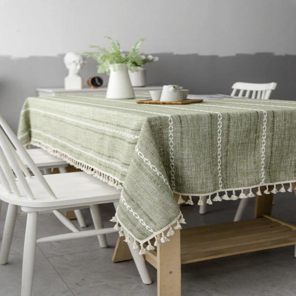 Chic Cotton-Linen Table Cover for Every Occasion
