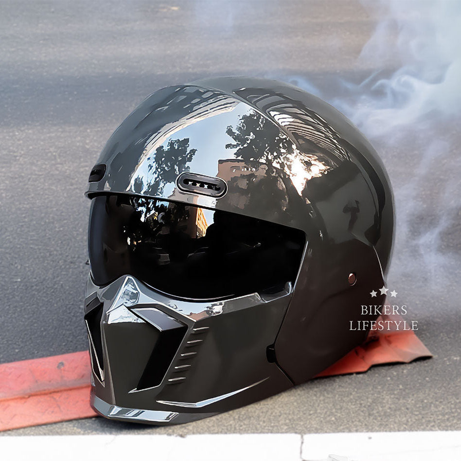 Classic Retro Motorcycle Helmet - DOT and ECE Certified Timeless Design