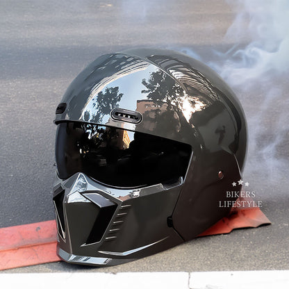 Classic Retro Motorcycle Helmet - DOT and ECE Certified Timeless Design