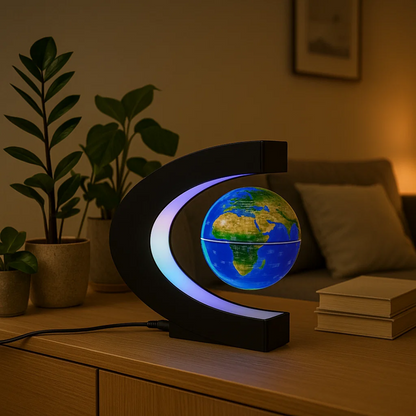 LED World Globe with Magnetic Suspension – Floating Globe Lamp