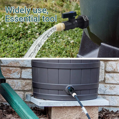 Rain Barrel Faucet Set | 3/4 Inch PVC Spigot | Barrel Connector Adapter | Seal Kit for Rain Barrels