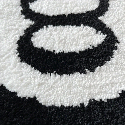Playful 8-Ball Round Mat – Stylish Non-Slip Rug for Any Room