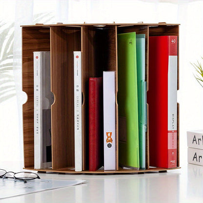 5-Tier Wooden Desk Organizer in Fan Shape – MDF Construction