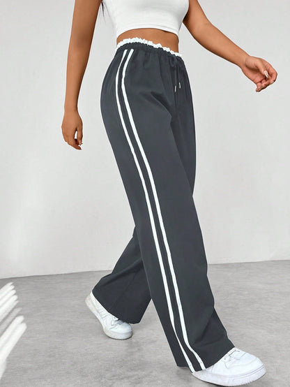 Stylish Wide-Leg Sports Pants