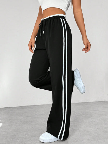 Stylish Wide-Leg Sports Pants