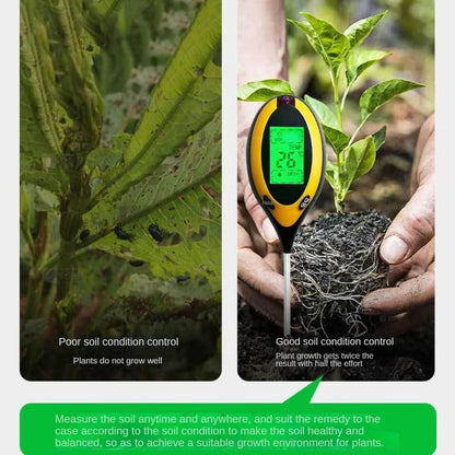 4-in-1 Soil Meter for Precise Monitoring of Plants and Soil