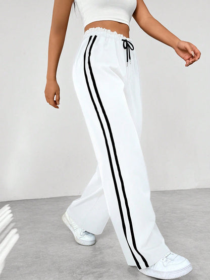 Stylish Wide-Leg Sports Pants