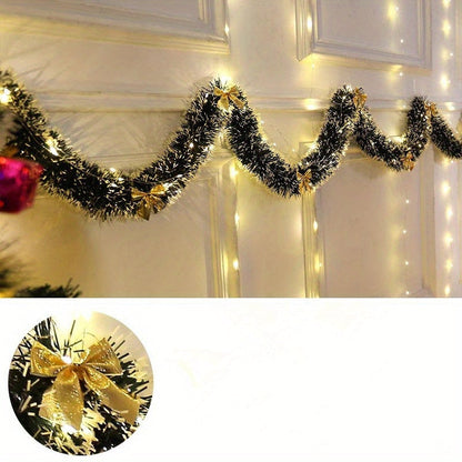 Wireless Metallic String Lights – Set of 2 LED Christmas Garland with Warm Glow