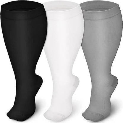 Enhanced Comfort Compression Socks for Larger Sizes - Set of 3