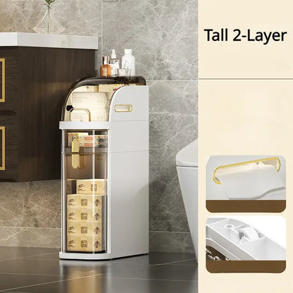 Rolling Bathroom Cart | Space-Saving Bathroom Solution with Wheels for Easy Mobility